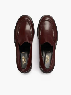 Women G.H.BASS Anna Venetian Loafer Heels Leather