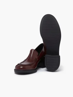 Women G.H.BASS Anna Venetian Loafer Heels Leather