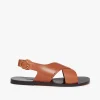 Women G.H.BASS Cross Strap Sandals Leather