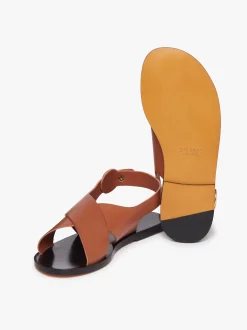 Women G.H.BASS Cross Strap Sandals Leather