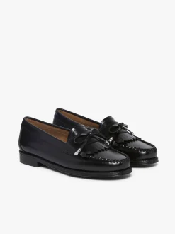 Women G.H.BASS Easy Weejuns Esther Bow Loafers Leather