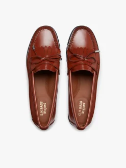 Women G.H.BASS Easy Weejuns Esther Bow Loafers Leather