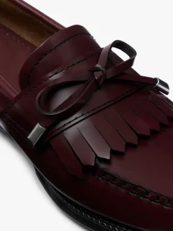 Women G.H.BASS Easy Weejuns Esther Bow Loafers Leather