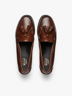 Women G.H.BASS Easy Weejuns Esther Kiltie Tassel Loafers Leather