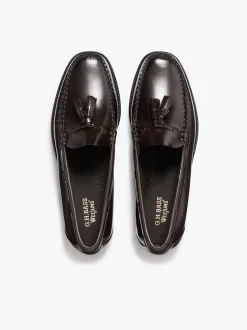 G.H.BASS Easy Weejuns Larkin Tassel Loafers Chocolate leather