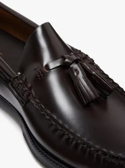 G.H.BASS Easy Weejuns Larkin Tassel Loafers Chocolate leather