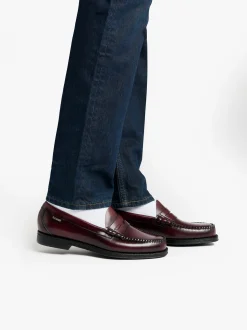 G.H.BASS Easy Weejuns Larson Flag Penny Loafers leather