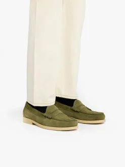 G.H.BASS Easy Weejuns Larson Penny Loafers Light Suede
