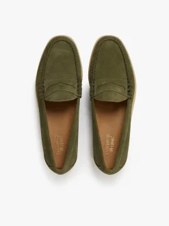 G.H.BASS Easy Weejuns Larson Penny Loafers Light Suede