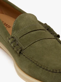 G.H.BASS Easy Weejuns Larson Penny Loafers Light Suede
