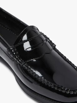 Women G.H.BASS Easy Weejuns Penny Flora Loafers Patent Leather