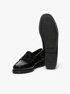 Women G.H.BASS Easy Weejuns Penny Loafers Black Patent Leather