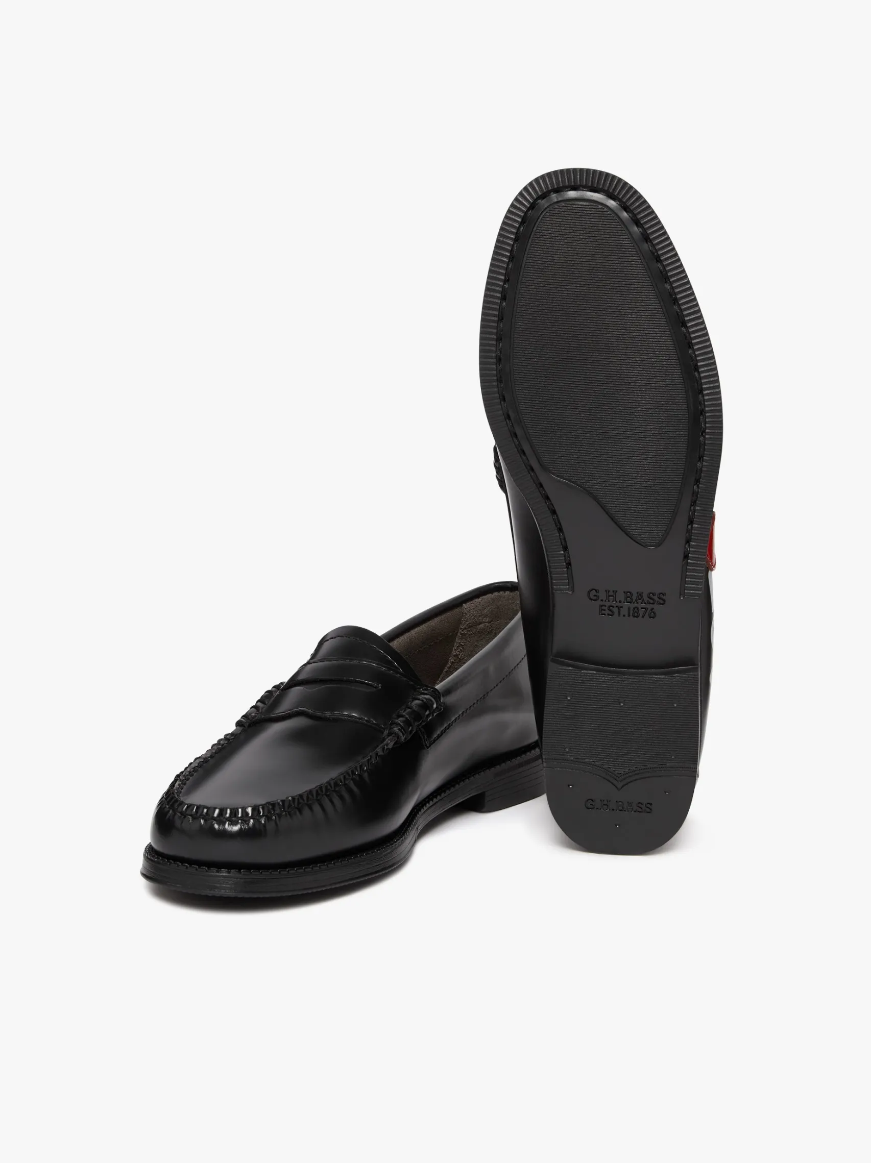 Women G.H.BASS Easy Weejuns Penny Love Note Loafers Leather