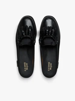 Women G.H.BASS Easy Weejuns Tetra Tassel Slides Leather