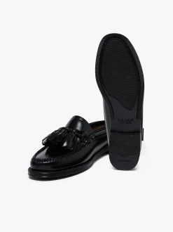 Women G.H.BASS Easy Weejuns Tetra Tassel Slides Leather