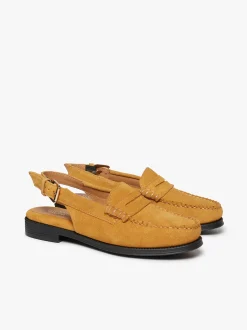 Women G.H.BASS Easy Weejuns Whitney Slingback Loafers Suede