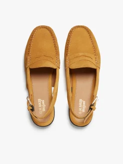 Women G.H.BASS Easy Weejuns Whitney Slingback Loafers Suede