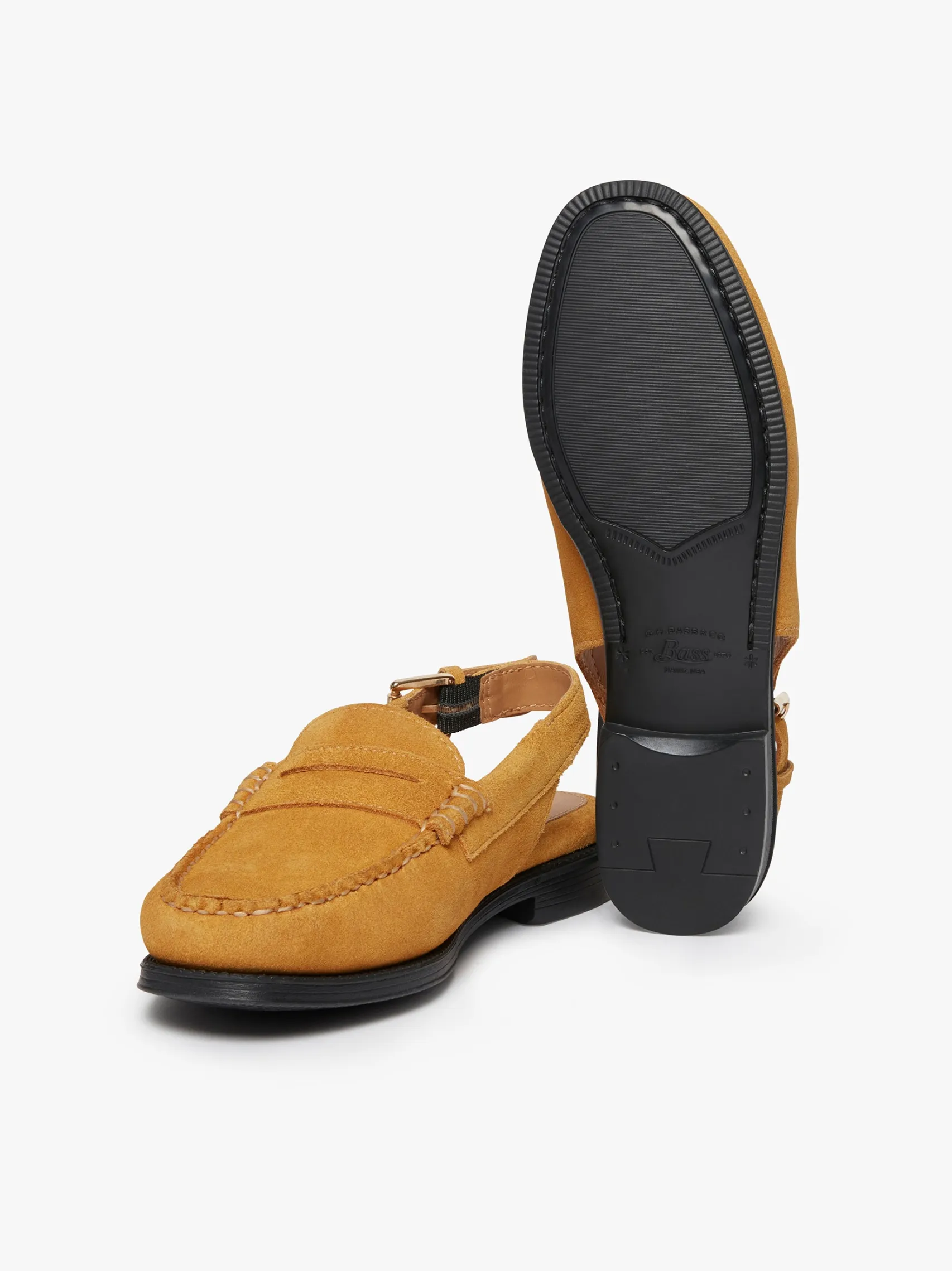 Women G.H.BASS Easy Weejuns Whitney Slingback Loafers Suede