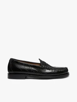 G.H.BASS x Maharishi Larson Penny Loafers Black Embossed Leather