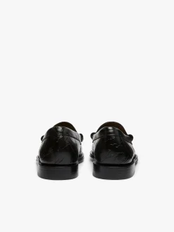 G.H.BASS x Maharishi Larson Penny Loafers Black Embossed Leather