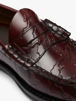 G.H.BASS x Maharishi Larson Penny Loafers Embossed Leather