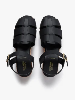 Women G.H.BASS Helena Platform Sandals Leather