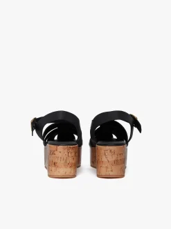Women G.H.BASS Helena Platform Sandals Leather