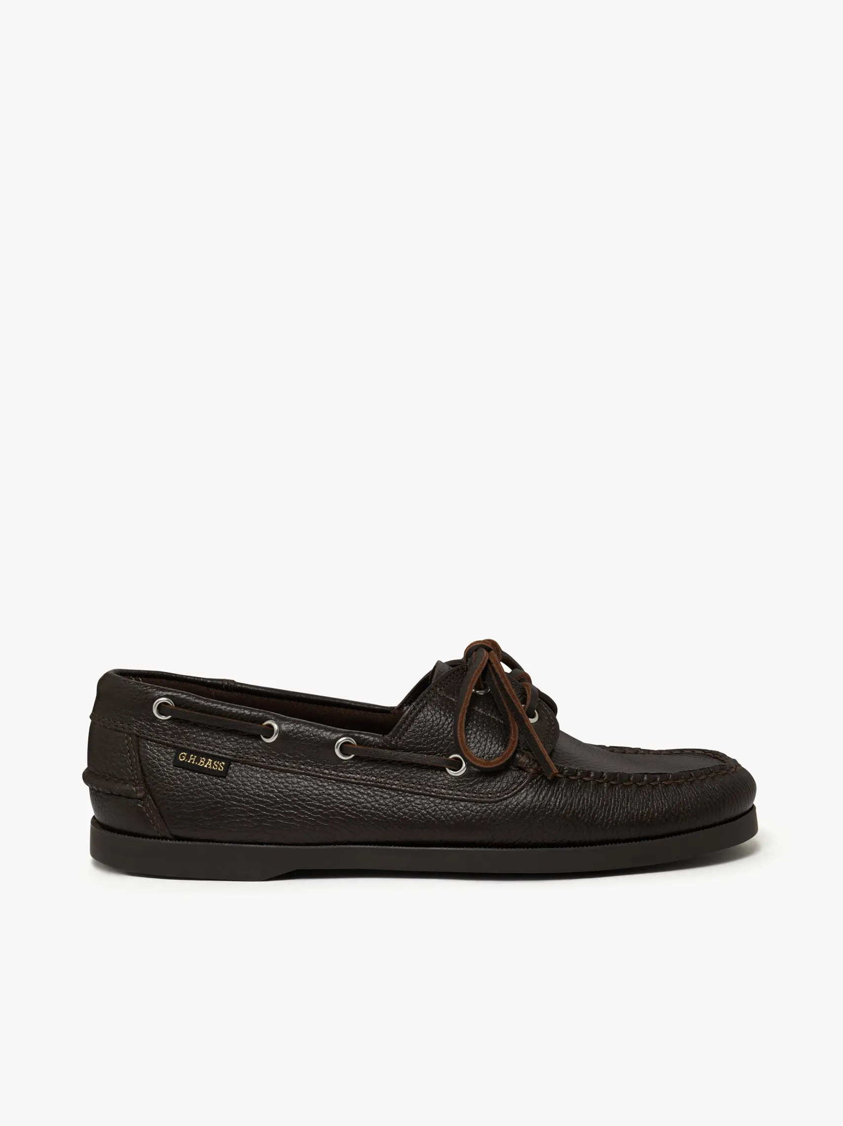 G.H.BASS Jetty II 2 Eye Boat Shoes Tumbled Leather