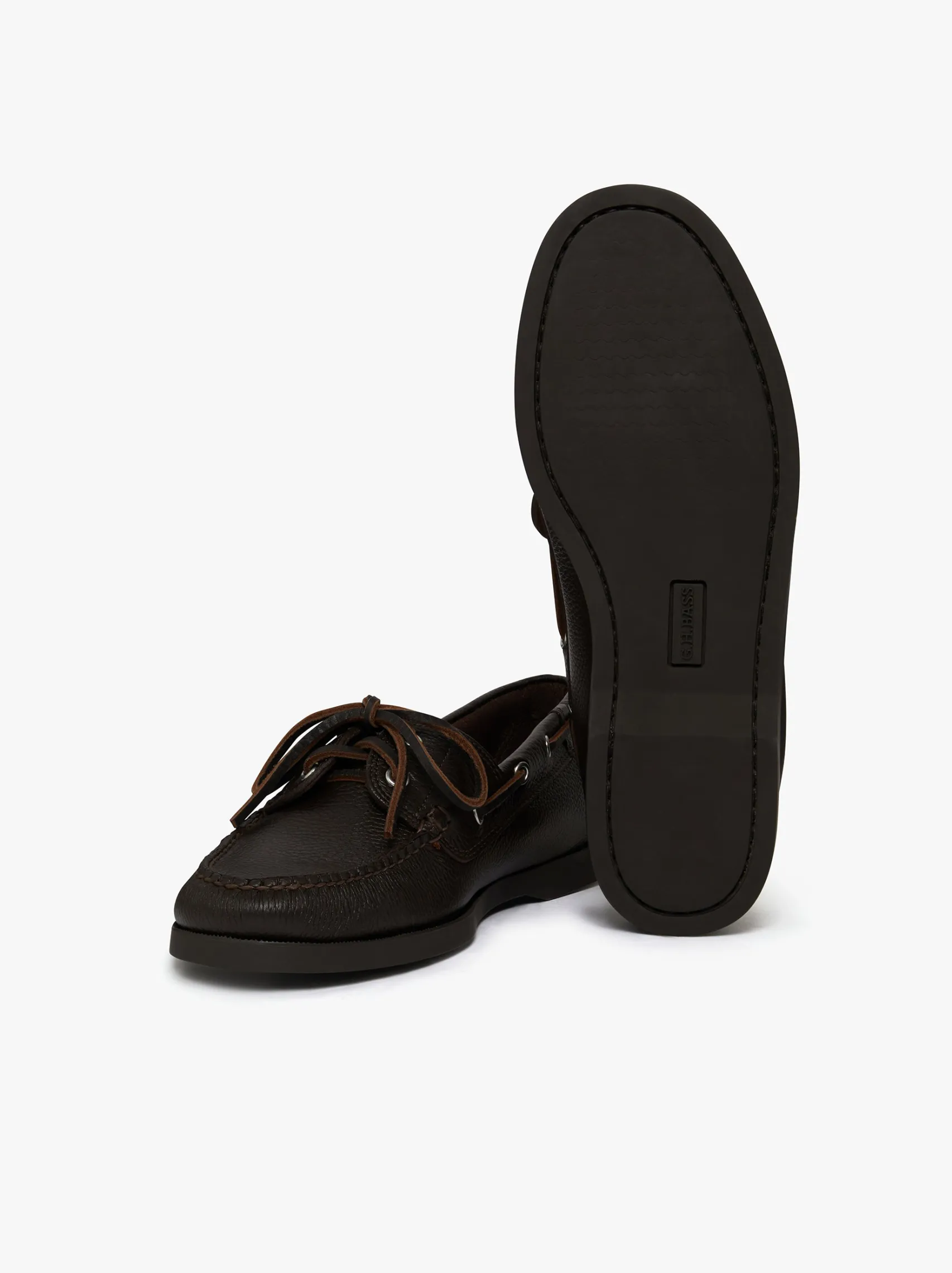 G.H.BASS Jetty II 2 Eye Boat Shoes Tumbled Leather