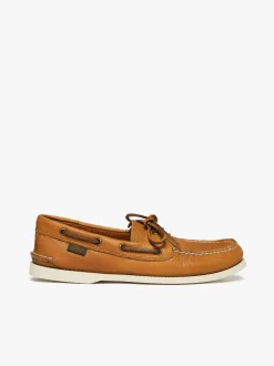 G.H.BASS Jetty III 2 Eye Boat Shoes Textured Leather