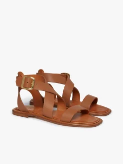 Women G.H.BASS Marina Ankle Strap Sandal Leather
