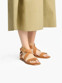 Women G.H.BASS Marina Ankle Strap Sandal Leather