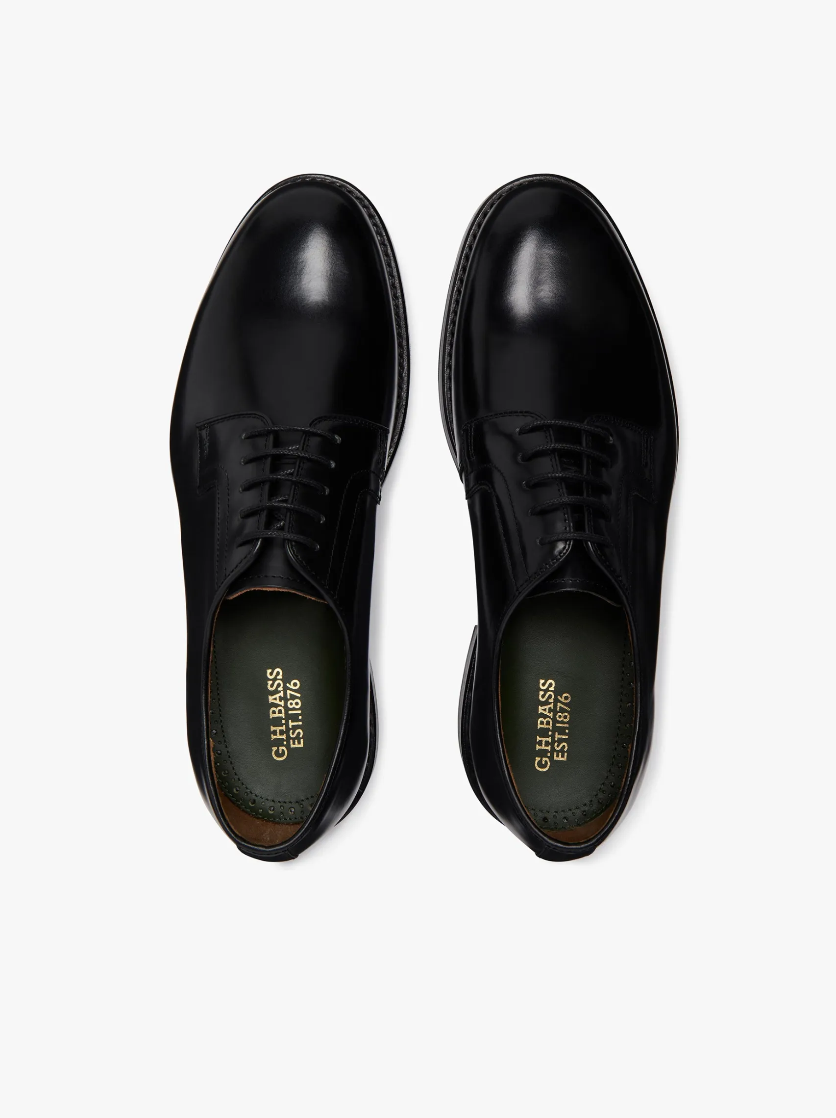 G.H.BASS Monogram Derby Leather