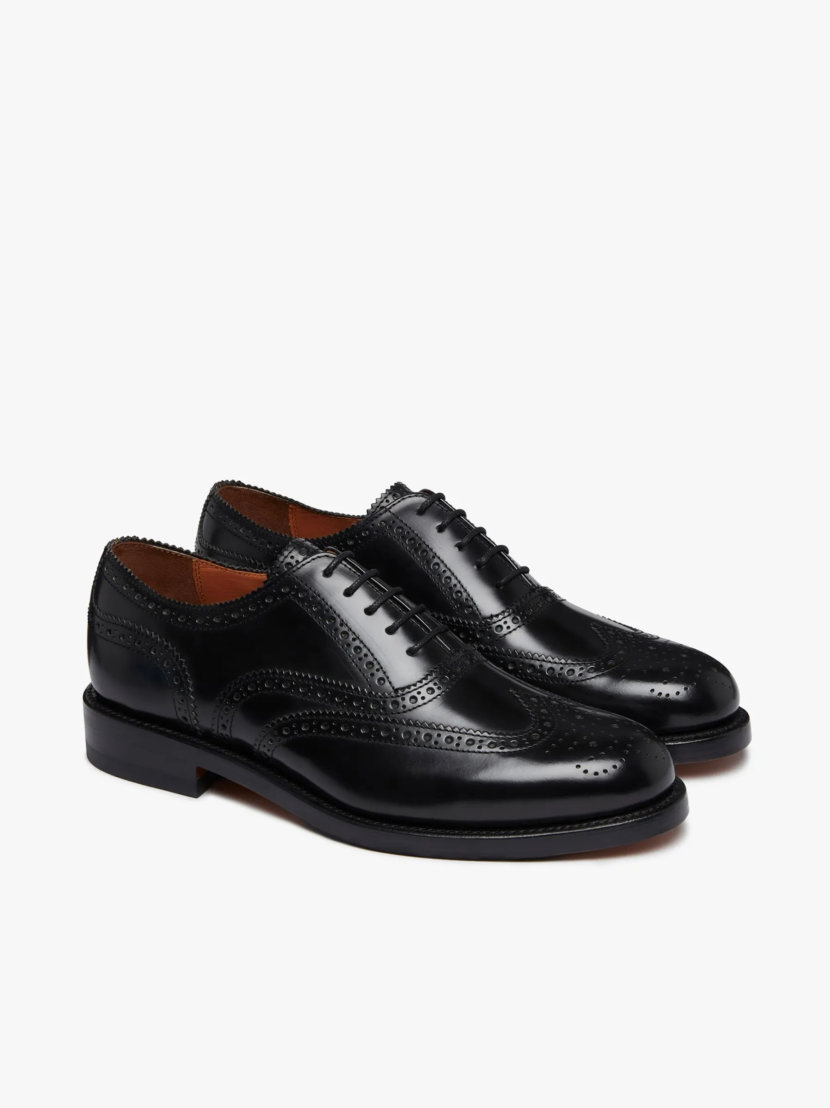 G.H.BASS Monogram Double Brogue Wingtip Leather