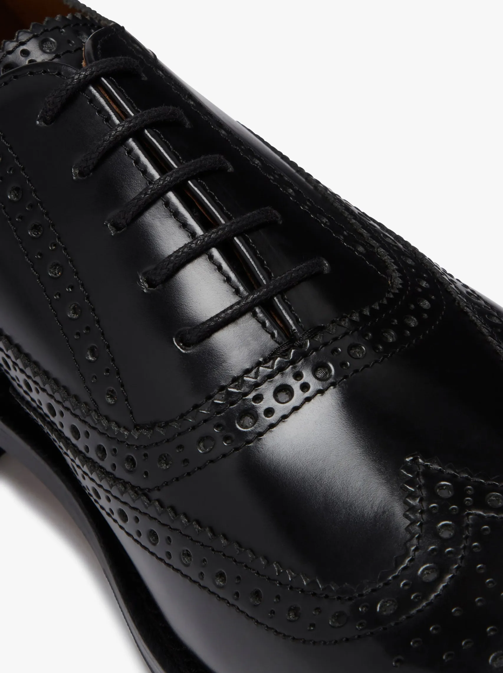 G.H.BASS Monogram Double Brogue Wingtip Leather