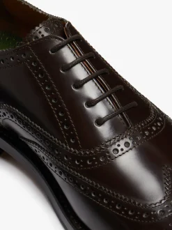 G.H.BASS Monogram Double Brogue Wingtip Leather