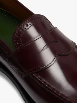 G.H.BASS Monogram Loafers Leather