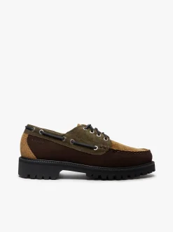 G.H.BASS Ranger Camp Moc Dark Brown and Tan Corduroy