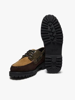G.H.BASS Ranger Camp Moc Dark Brown and Tan Corduroy