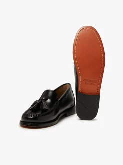 Women G.H.BASS Weejuns Estelle Brogue Tassel Loafers Leather