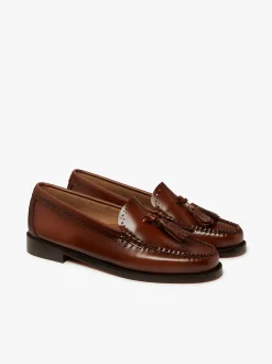 Women G.H.BASS Weejuns Estelle Brogue Tassel Loafers Leather