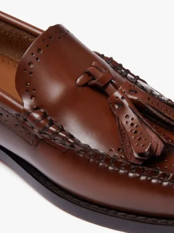Women G.H.BASS Weejuns Estelle Brogue Tassel Loafers Leather