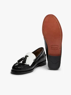 Women G.H.BASS Weejuns Esther Kiltie Tassel Loafers Leather