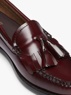 Women G.H.BASS Weejuns Esther Kiltie Tassel Loafers Leather