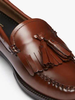 Women G.H.BASS Weejuns Esther Kiltie Tassel Loafers Leather