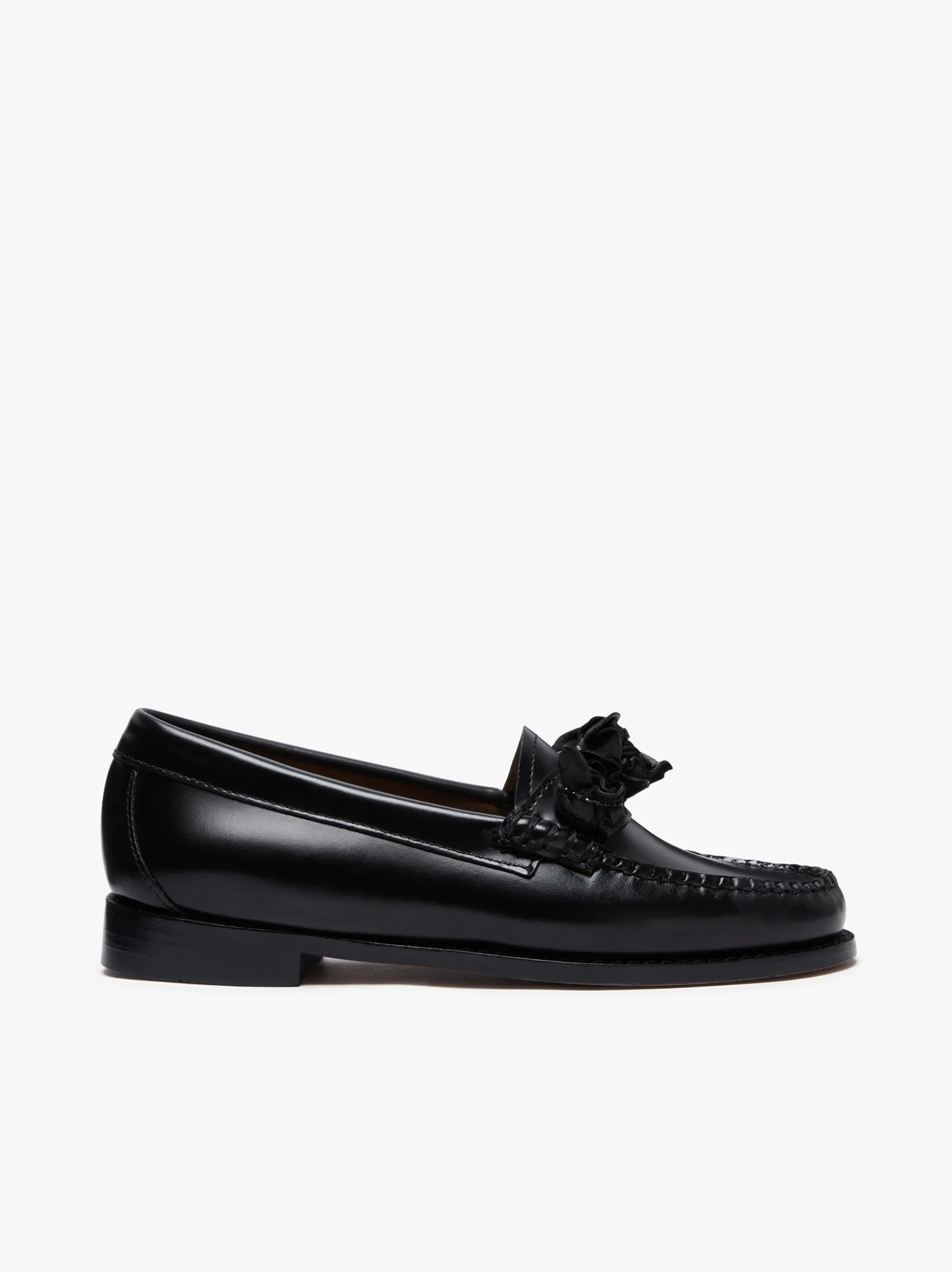 Women G.H.BASS Weejuns Flora Penny Loafers Black Leather