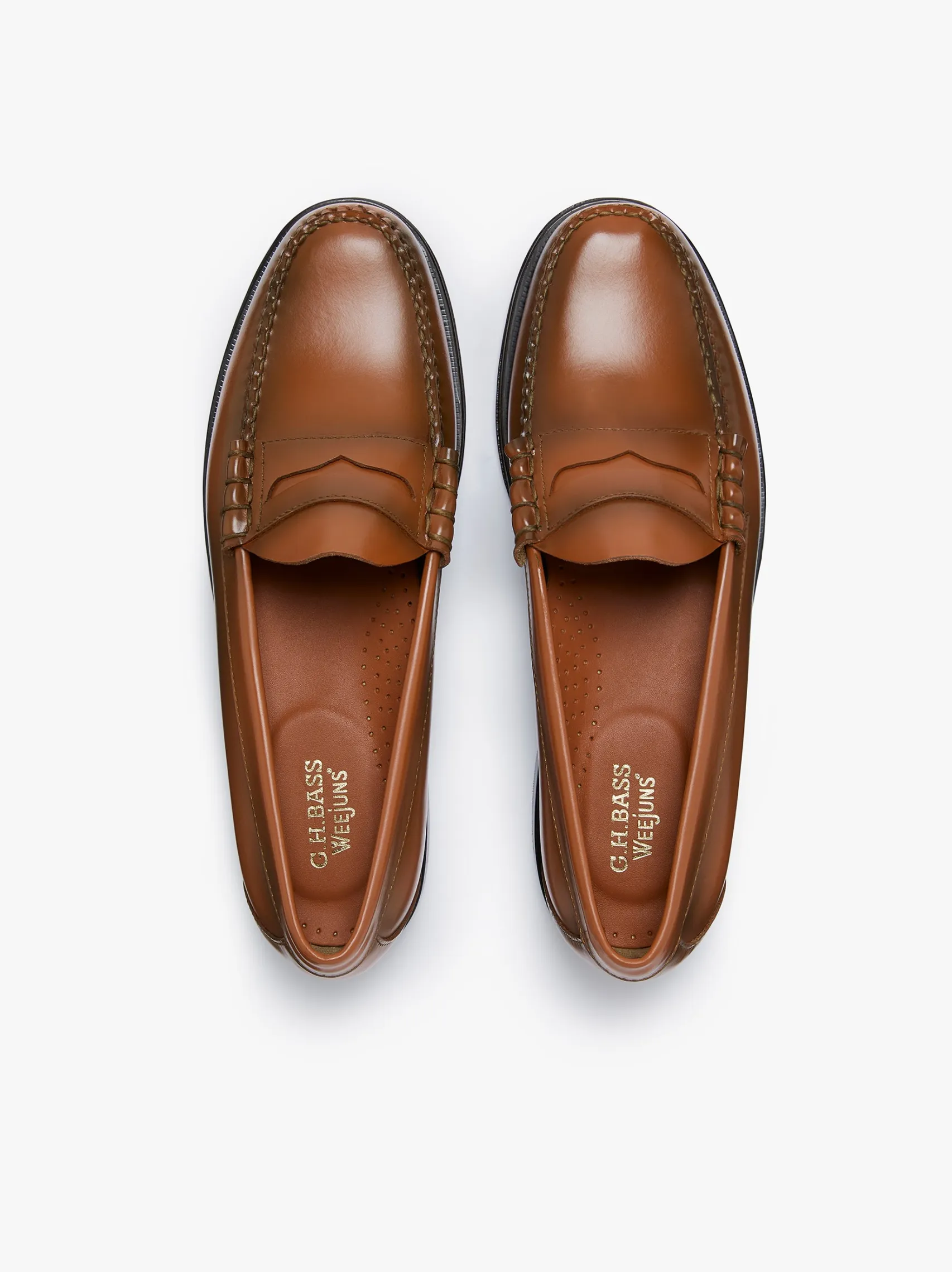 G.H.BASS Weejuns Heritage Larson Penny Loafers Bombay Leather