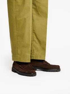 G.H.BASS Weejuns Larson Lug Penny Loafers suede