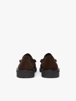 G.H.BASS Weejuns Larson Lug Penny Loafers suede