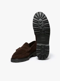 G.H.BASS Weejuns Larson Lug Penny Loafers suede